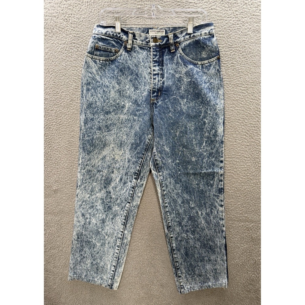 Vintage Georges Marciano Guess Jeans Mens 33x27 Blue Acid Wash Denim Baggy 90s